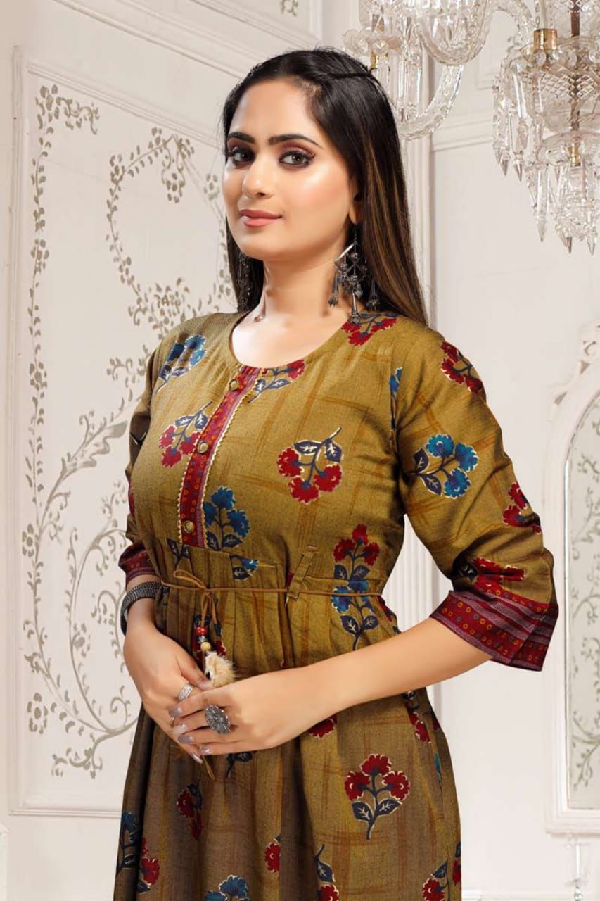 Jhui 7346 LAtest Designer Ethnic Wear Rayon Designer Kurti Collection